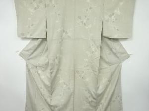 アンティーク 蔦の葉模様織出し本塩沢80亀甲着物